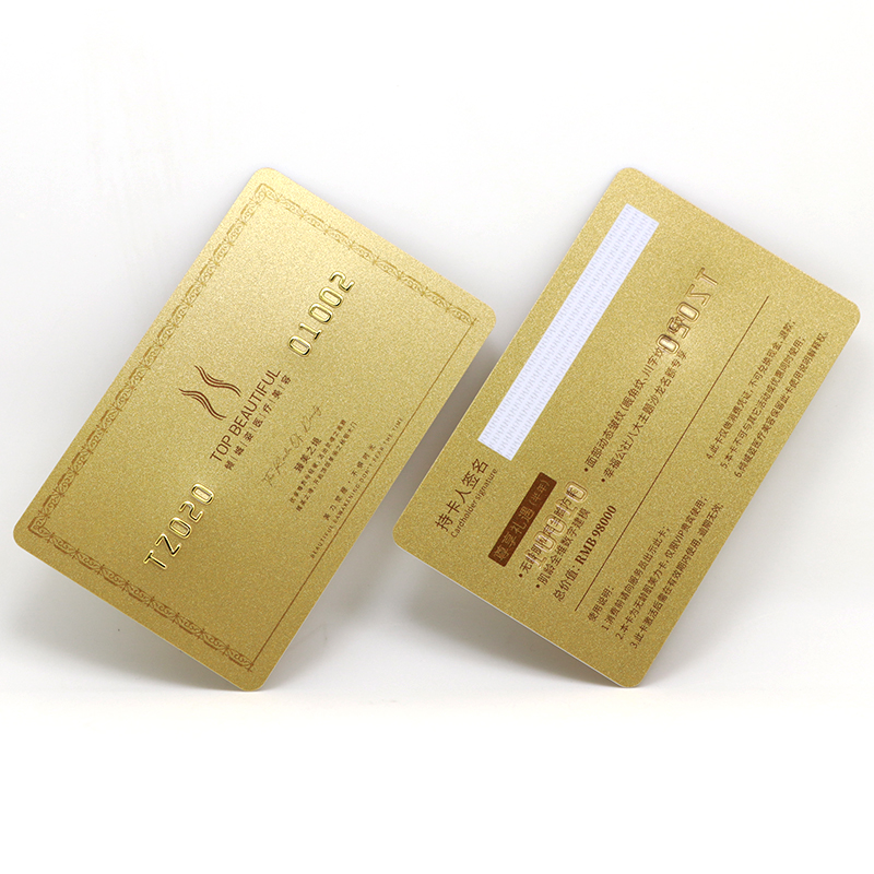 Luxury Gold Embossed Numbered PVC Membership Cards
