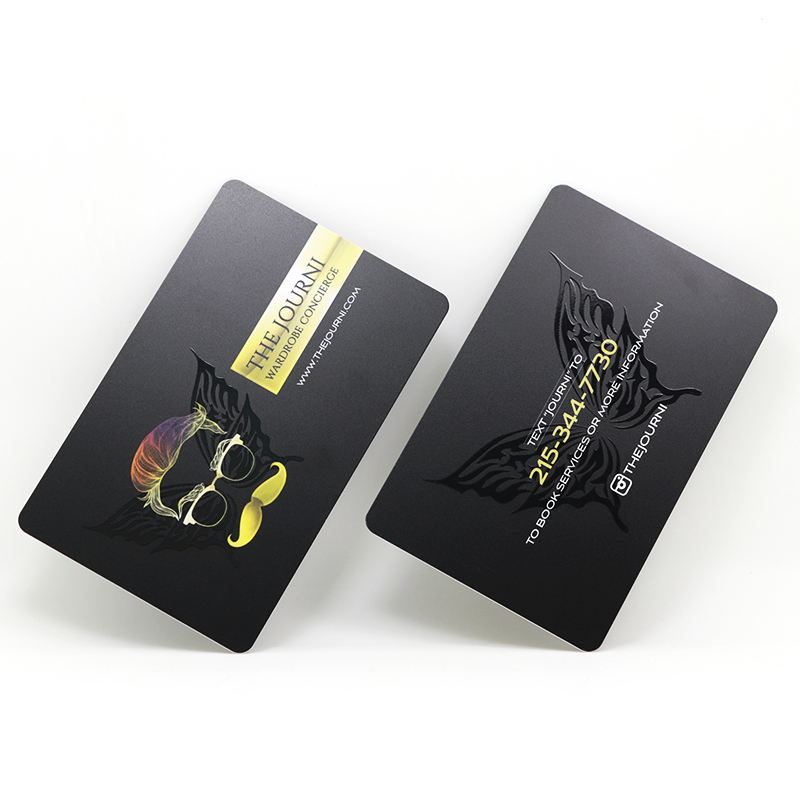 Elegant Matte Black Plastic Membership Card With UV Printing