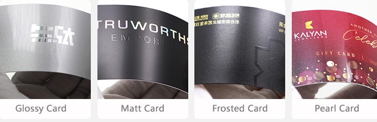 plastic business card printing surface